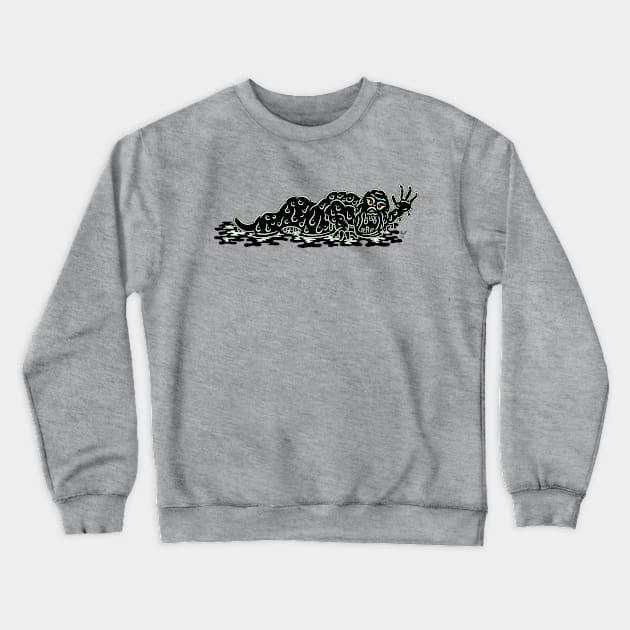 Creeping Slime Hulk Weird Horror Art Crewneck Sweatshirt by AzureLionProductions